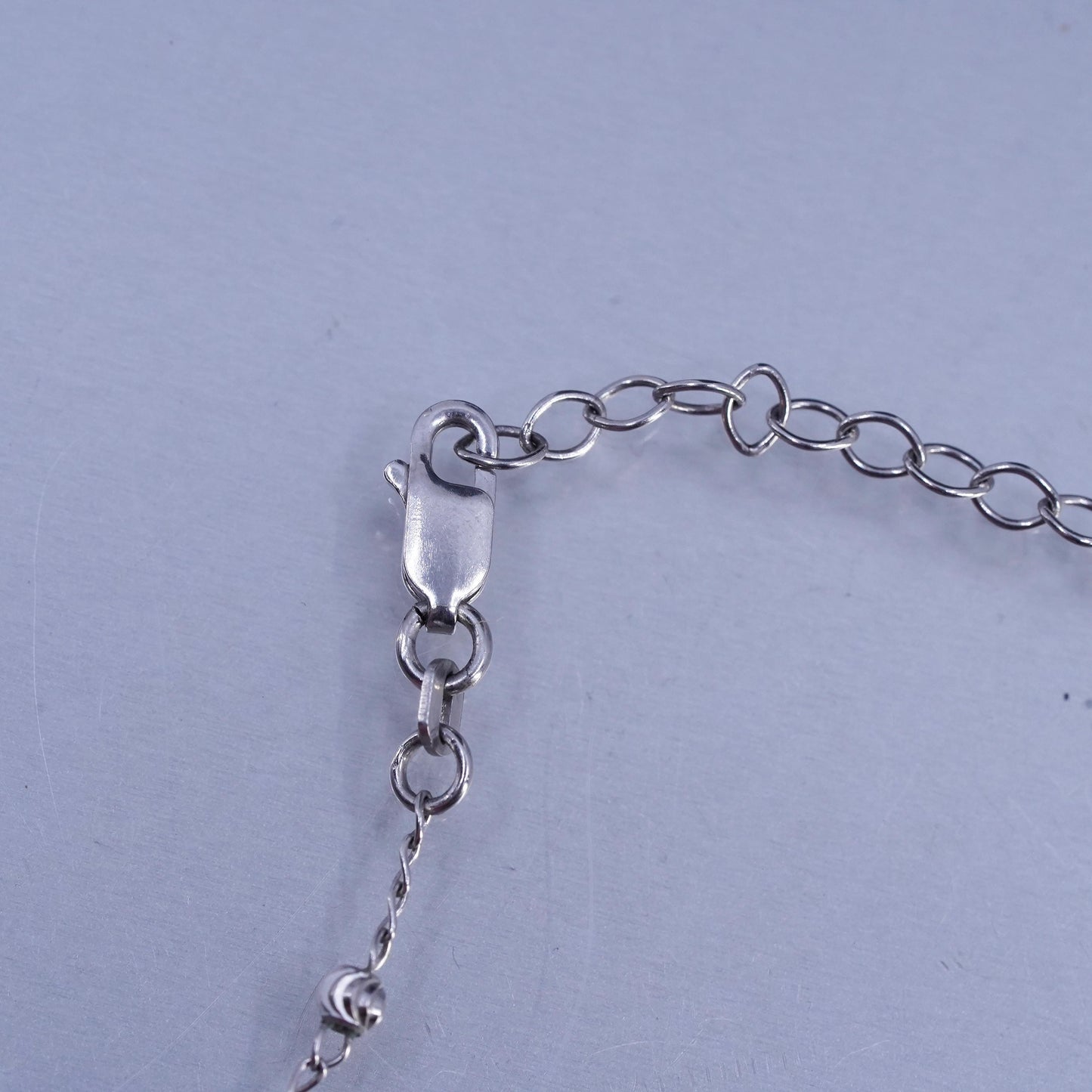 12+3" Italian sterling 925 silver circle, choker collar necklace textured beads