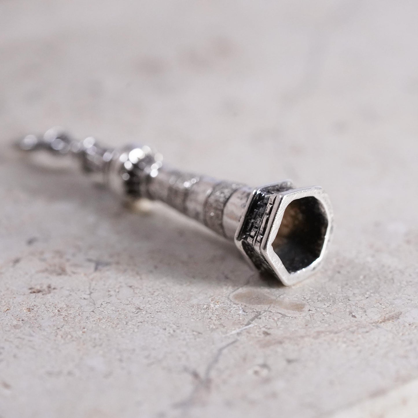 Vintage Sterling silver handmade pendant, 925 lighthouse charm