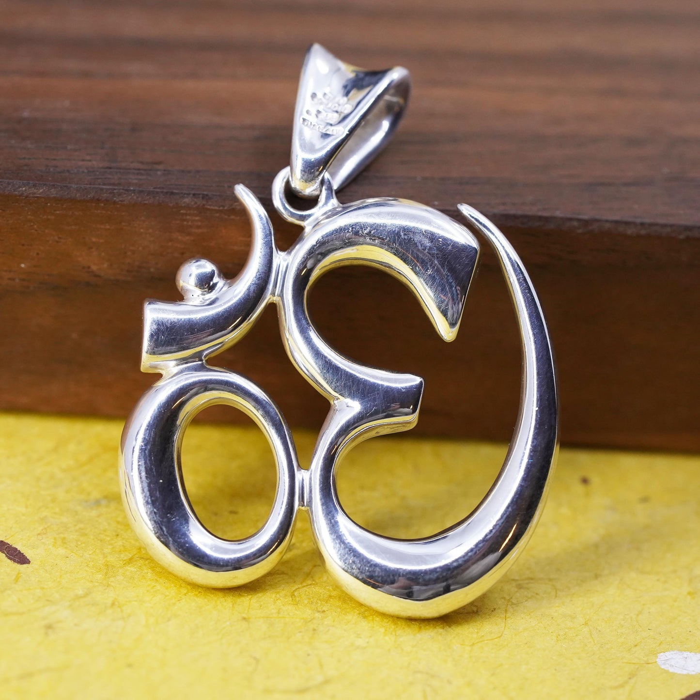 Vintage Robert Lee Morris RLM Studio Sterling silver pendant, 925 silver om aum