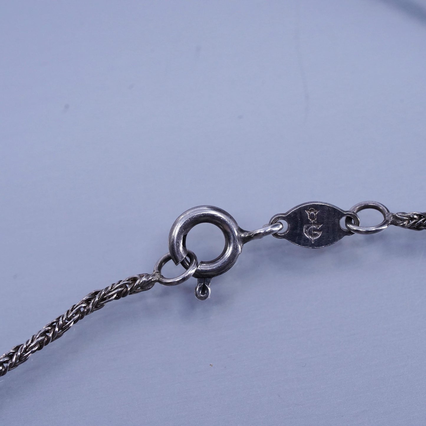 25” 2mm, vintage Sterling 925 silver handmade wheat chain necklace