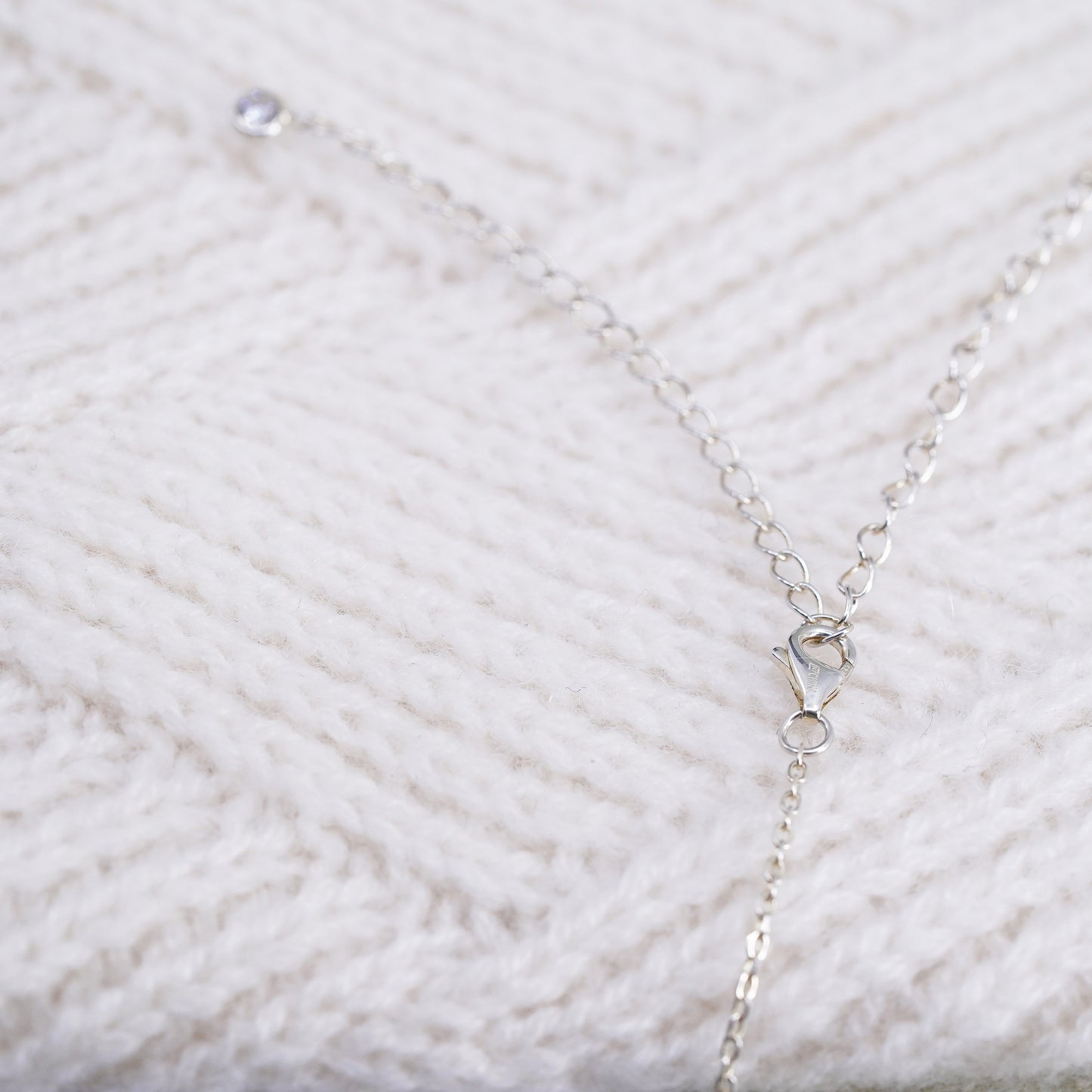 12+4”, Vintage vermeil gold over sterling silver circle chain necklace with cz