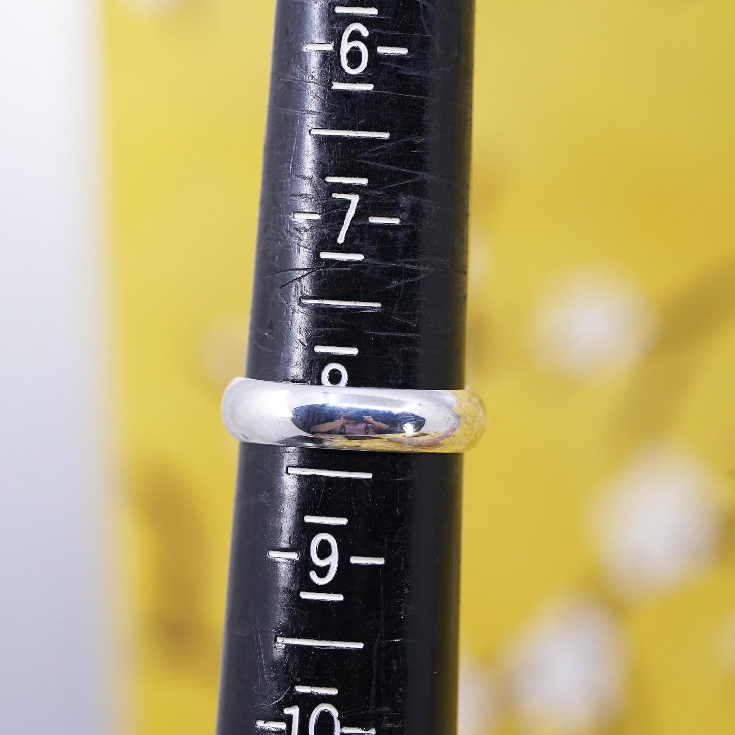 Size 8, vintage rage sterling silver handmade ring, 925 wedding band