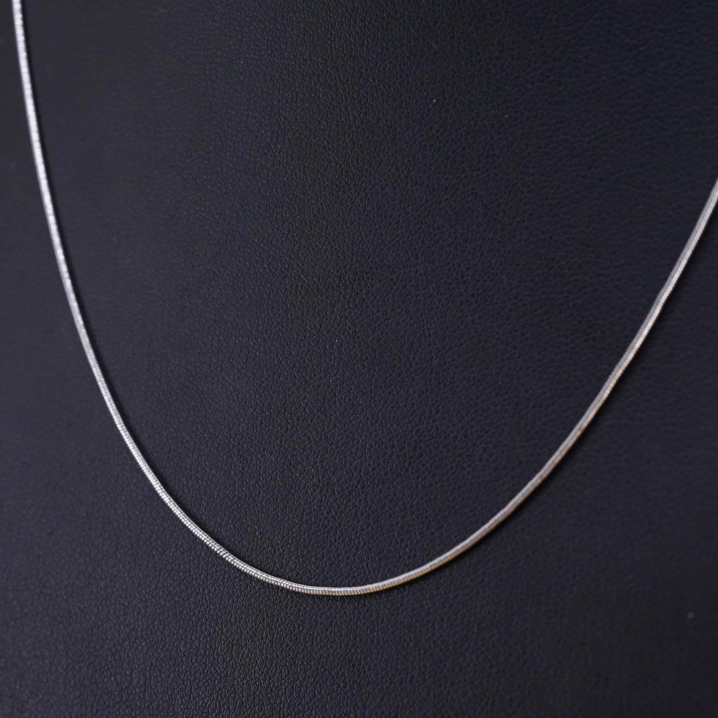 18" 1mm, vintage Sterling silver necklace, Italy 925 snake chain