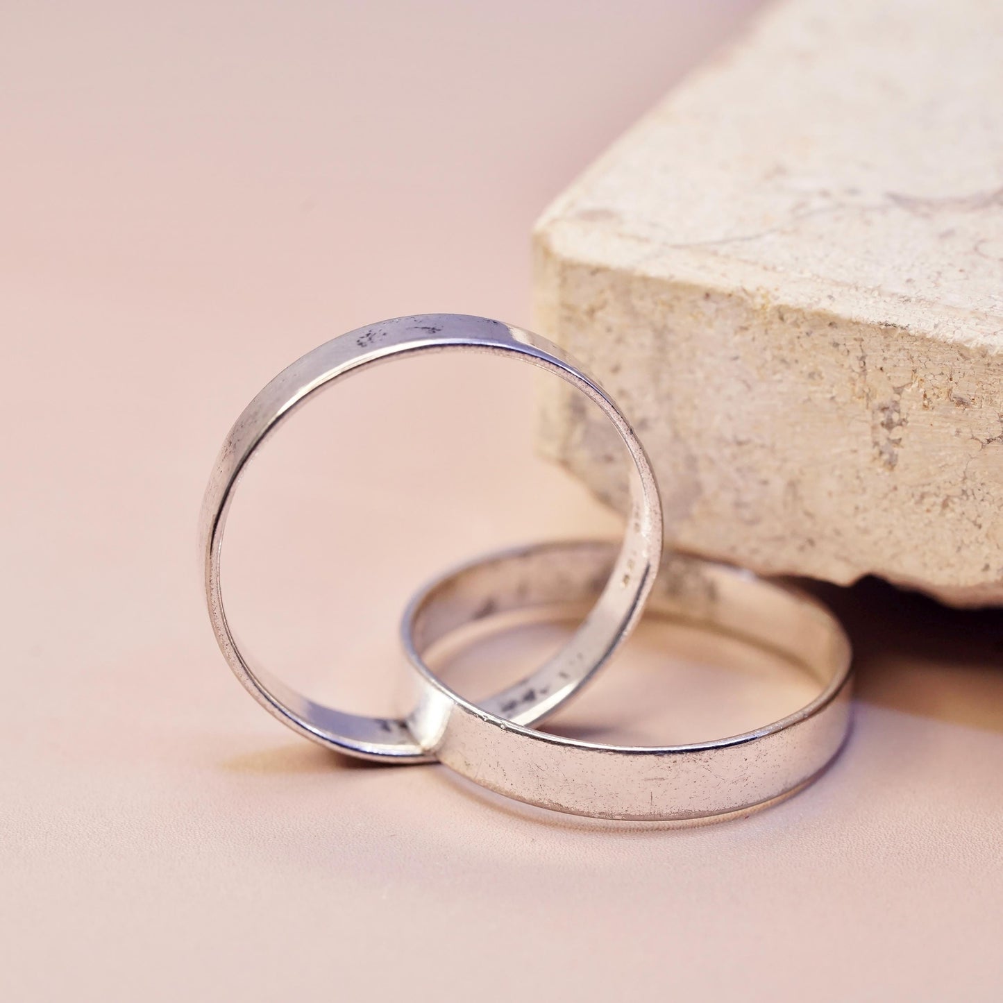 Size 10, vintage Sterling silver handmade ring, 925 entwined band