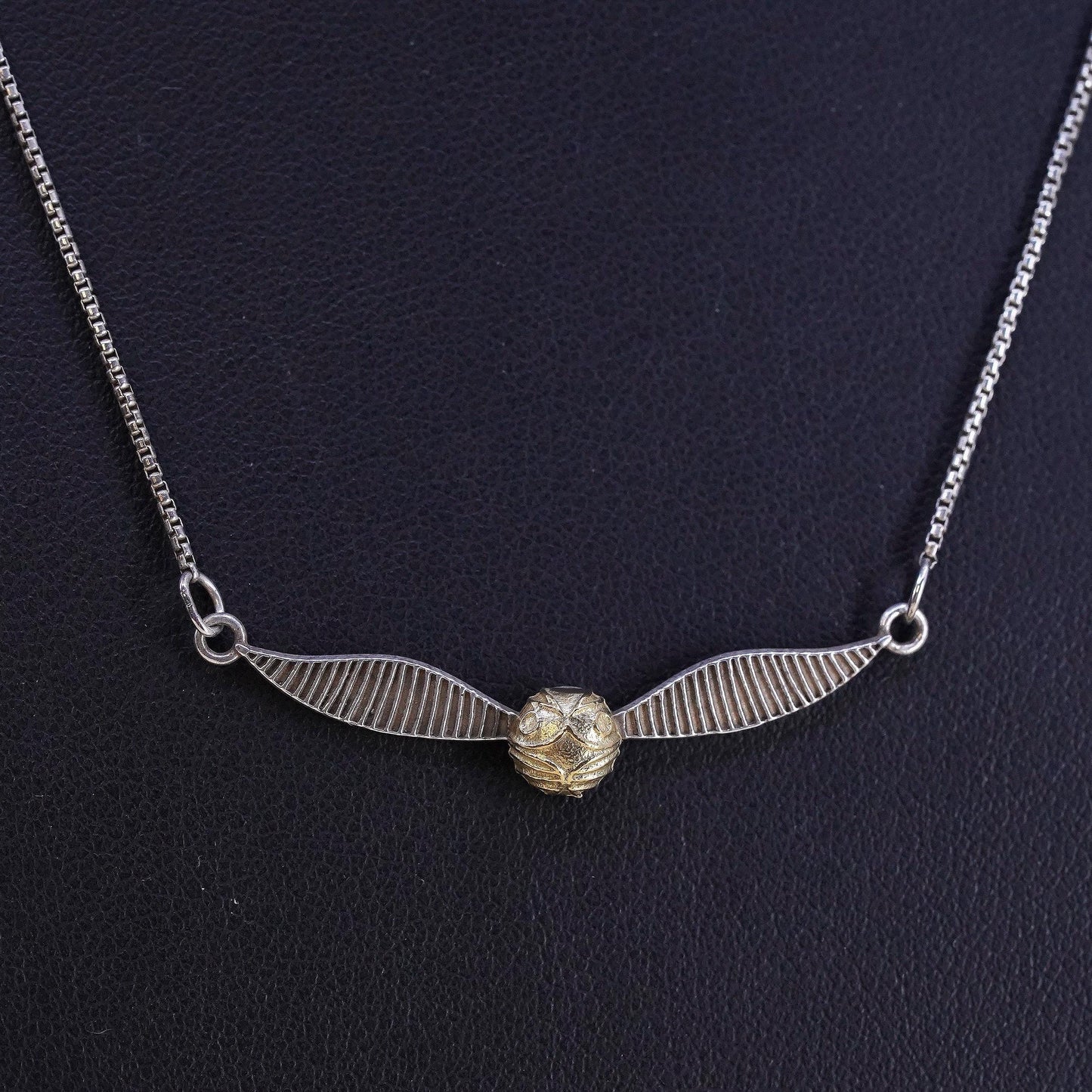 16+2”, Alex Ani vermeil gold sterling 925 silver necklace Golden Snitch pendant
