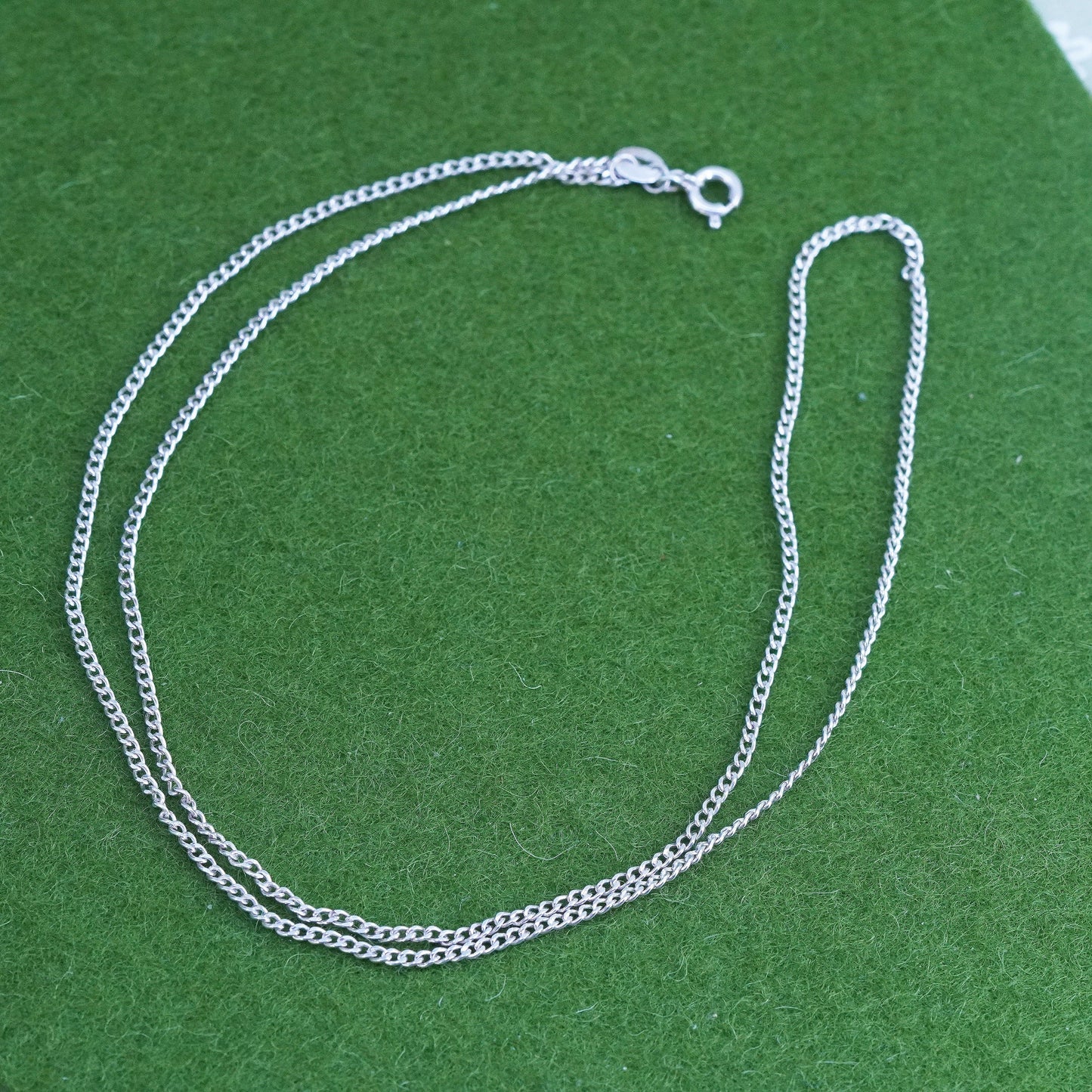 22” 2mm, italy sterling silver handmade necklace, 925 curb chain