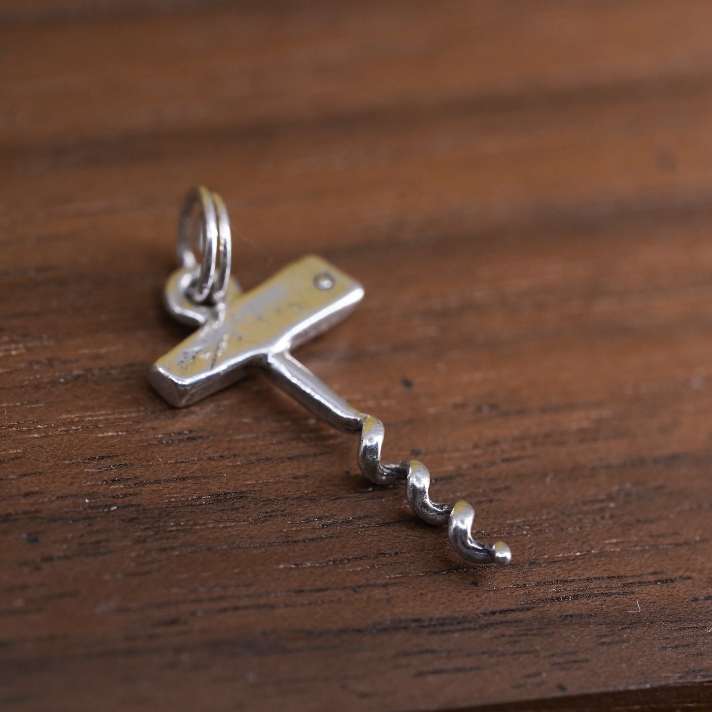 Vintage Sterling silver handmade pendant, 925 bottle opener charm