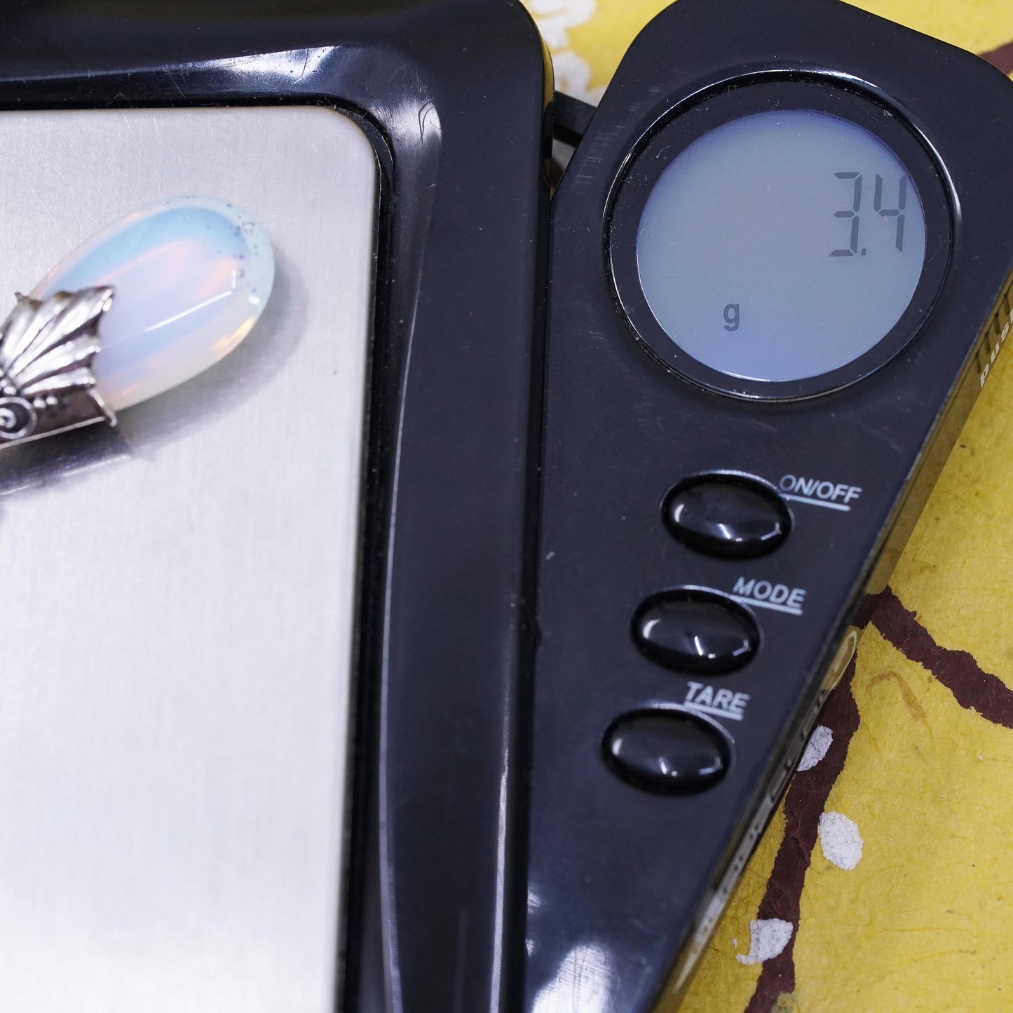 Vintage Sterling Silver Handmade Pendant, 925 silver teardrop moonstone