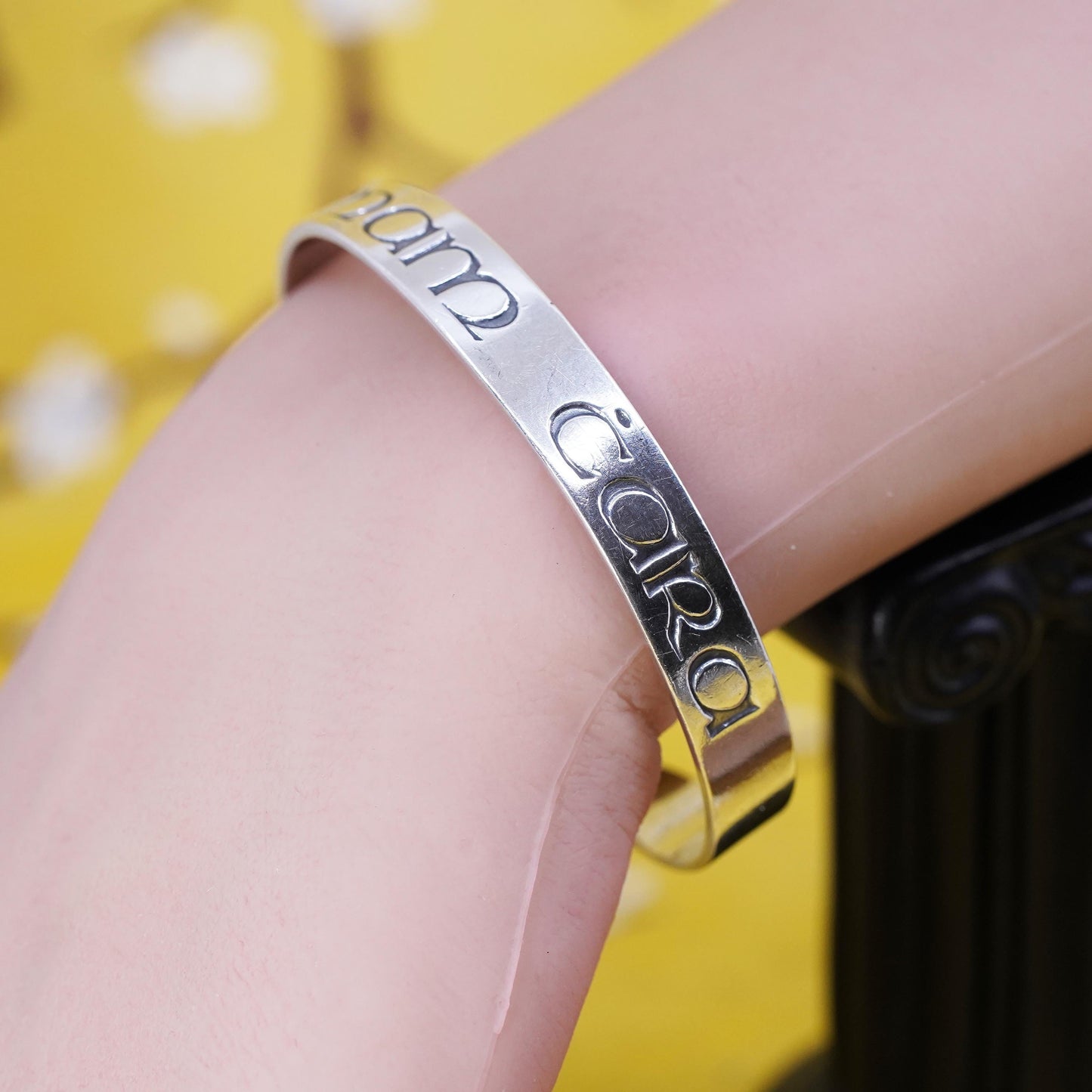 6.5" sterling silver cuff, taxco 925 silver bracelet, anam cara soul friendship