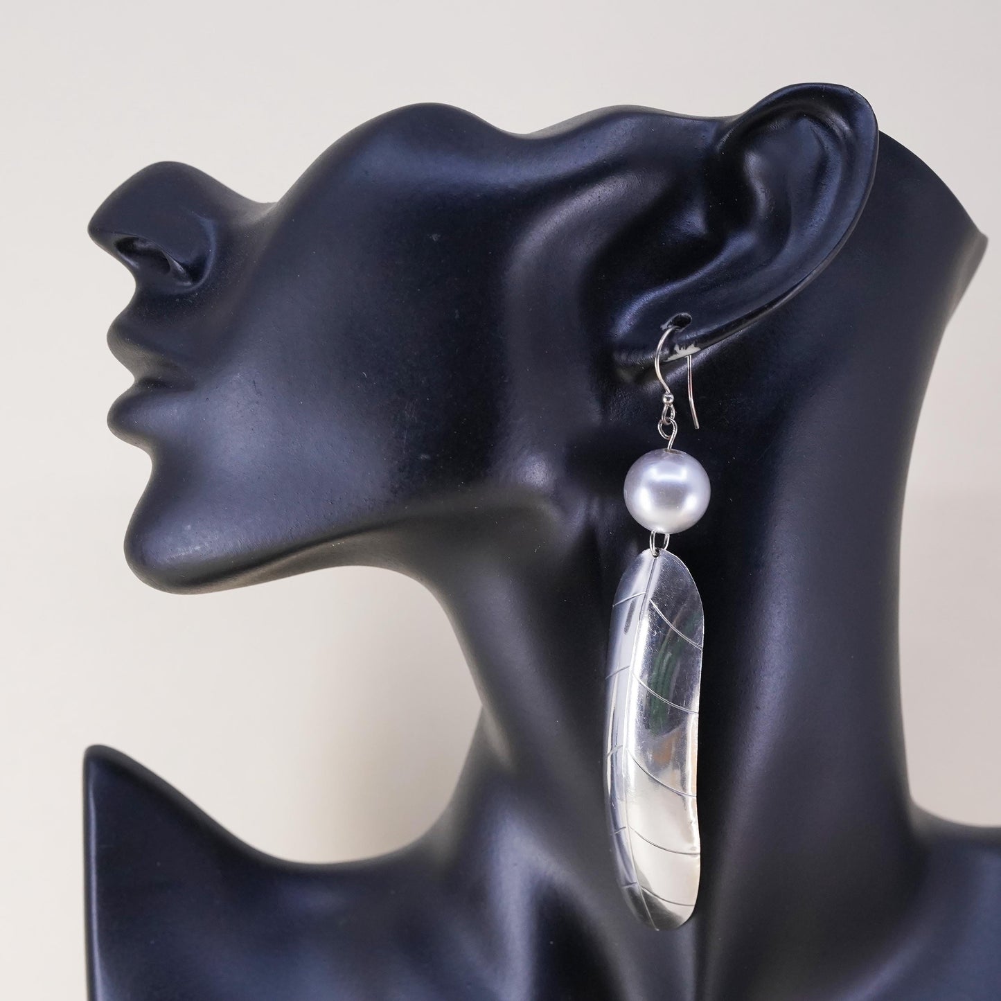Native American southwestern Sharon Cisco Sterling 925 silver earrings feather