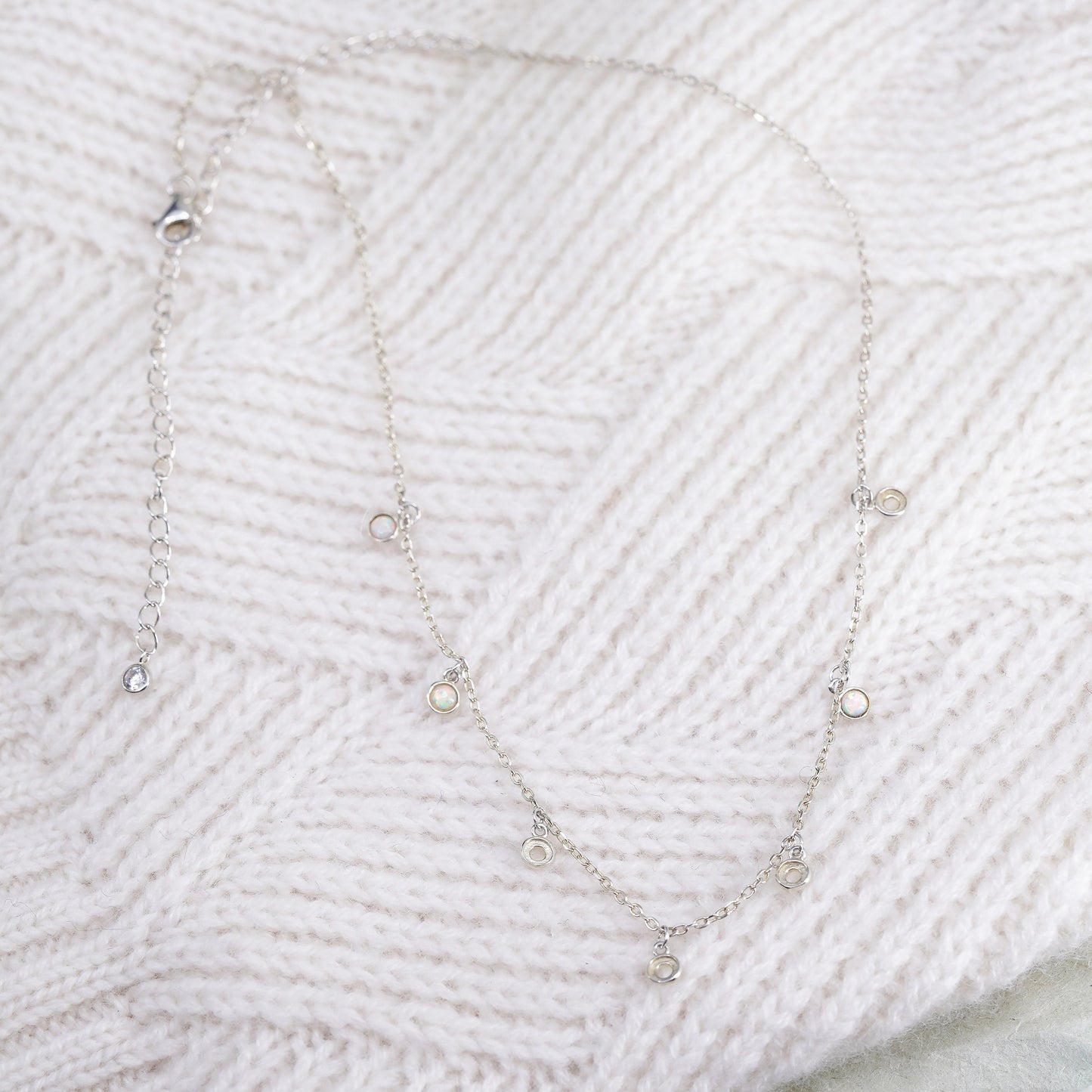 12+4”, Vintage vermeil gold over sterling silver circle chain necklace with cz