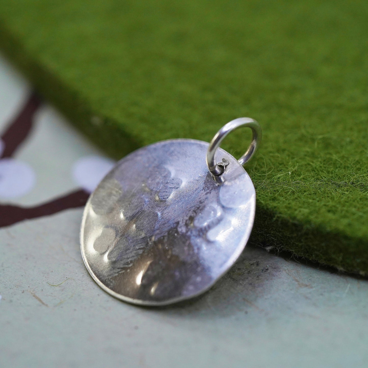 sterling silver handmade pendant, circle tag charm embossed “it is what it is”