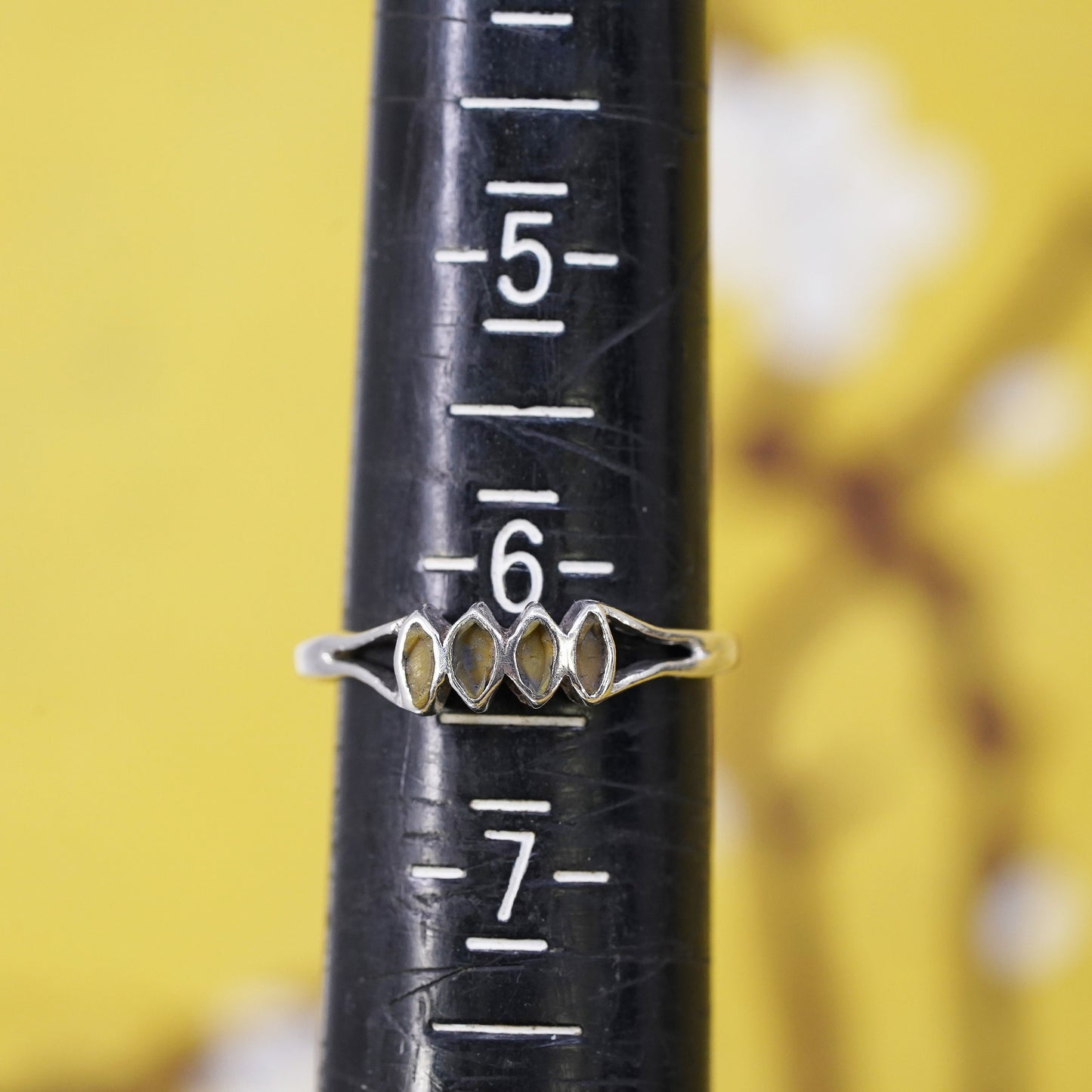 Size 6.25, vintage Sterling silver handmade ring, 925 stackable band