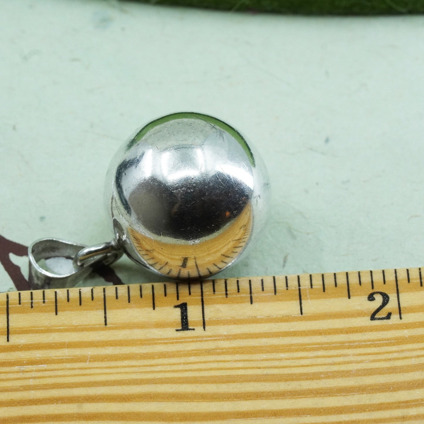 0.75” Sterling silver high polished chime harmony ball, 925 bell heart charm
