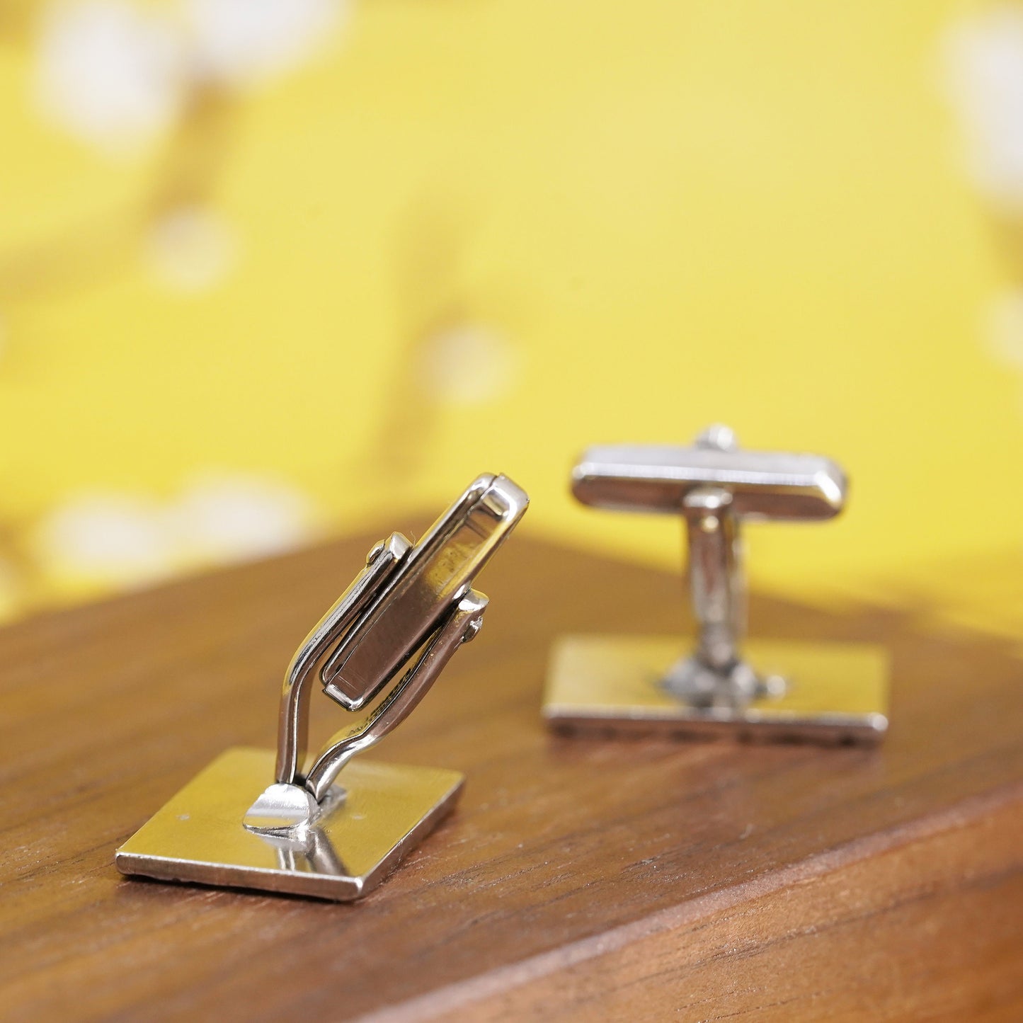 Imitat Jewelery Germany silver tone cufflink, cuff link with chain link details