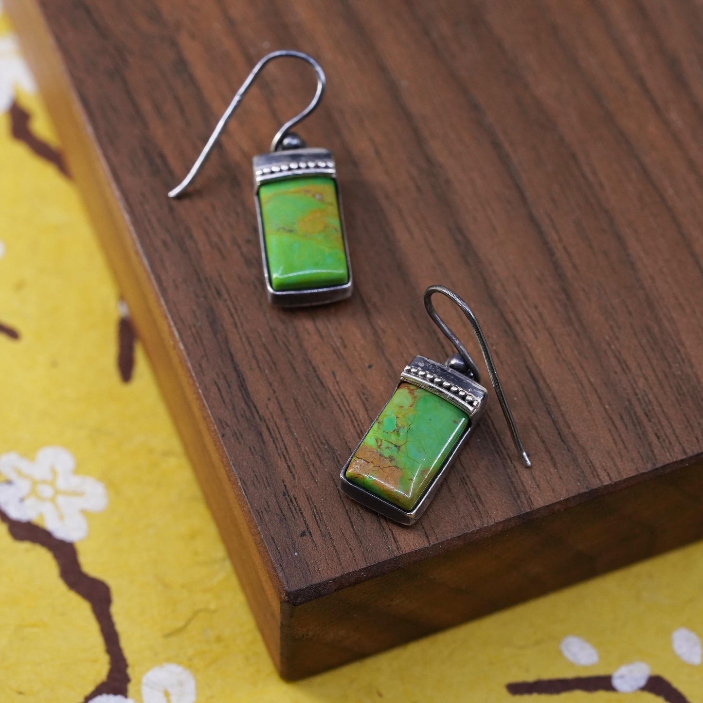 Southwestern Sterling 925 silver handmade earrings with turquoise