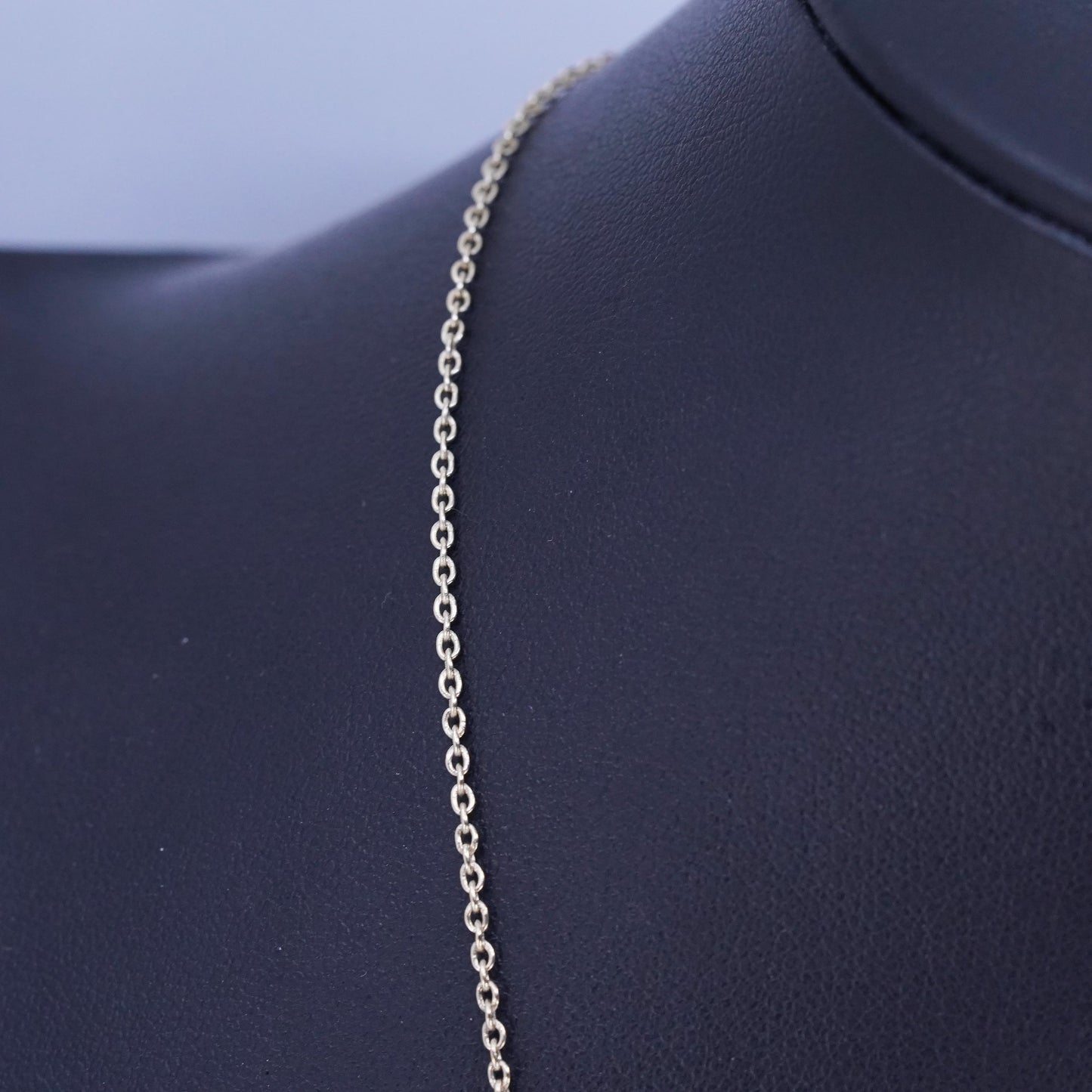18+2" vermeil gold plated Sterling 925 silver circle necklace with heart charm