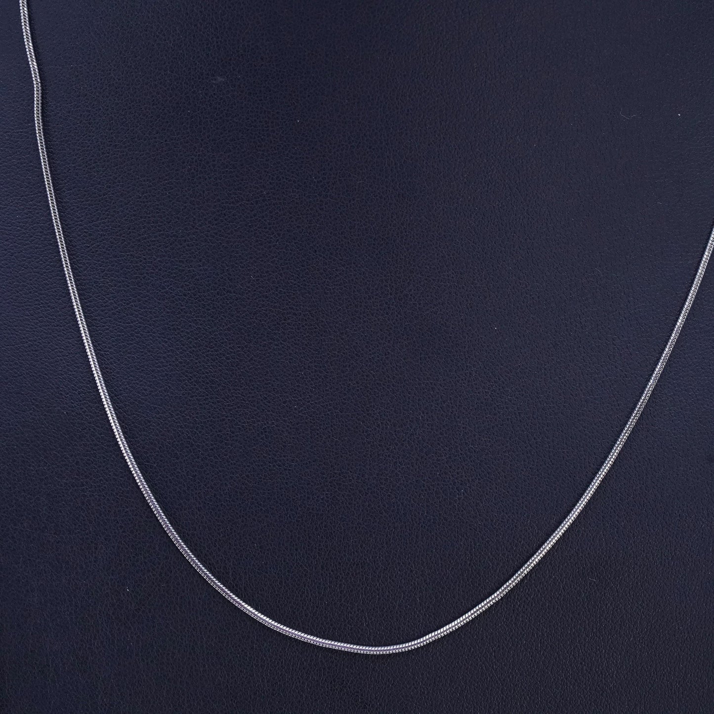 20” 1mm, vintage Italy Sterling 925 silver snake chain necklace