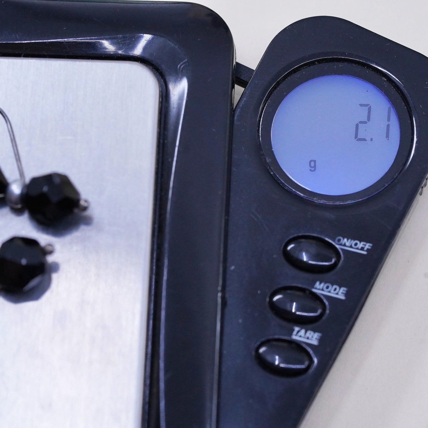 Vintage 925 Sterling silver handmade earrings with onyx beads