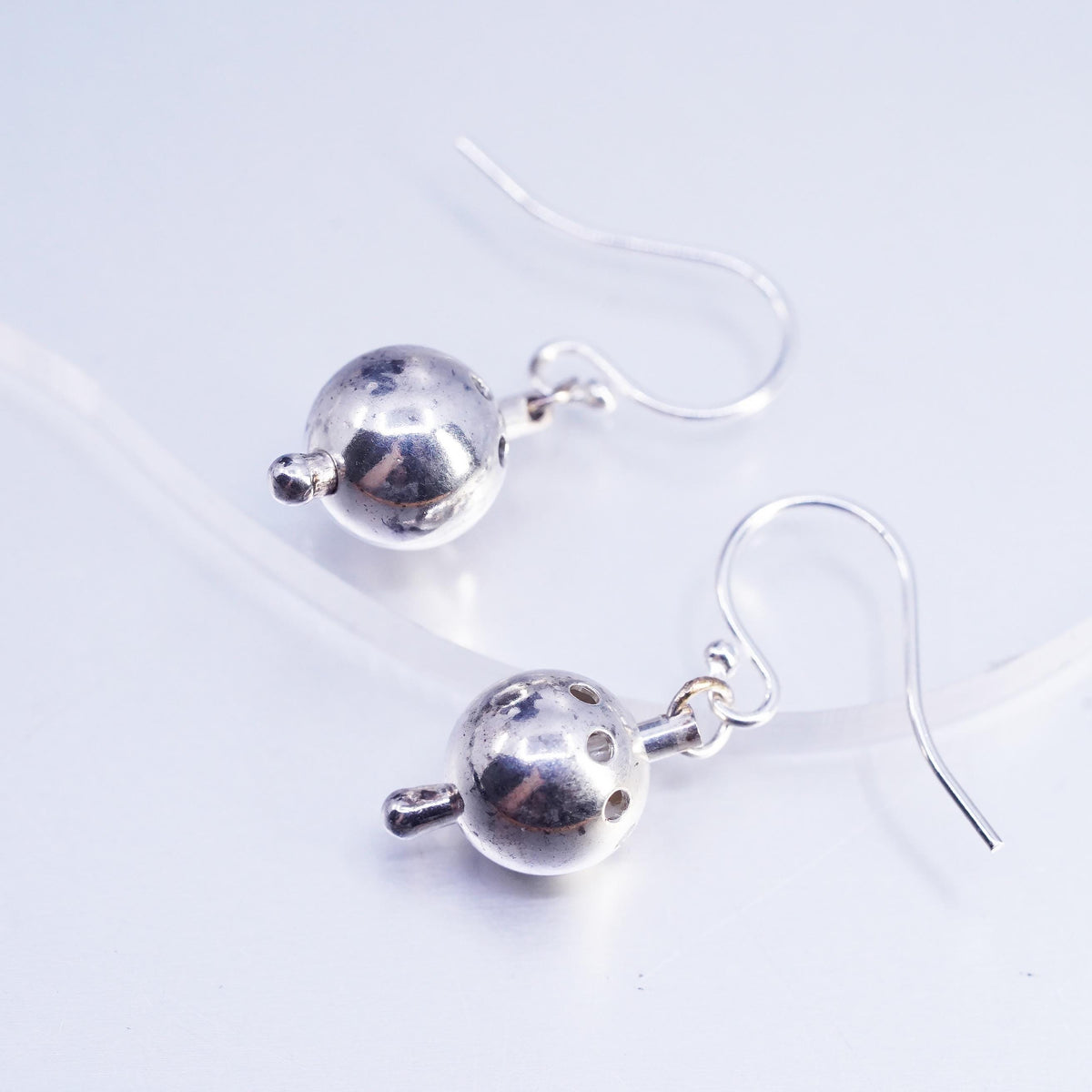 Vintage Sterling 925 silver beads earrings