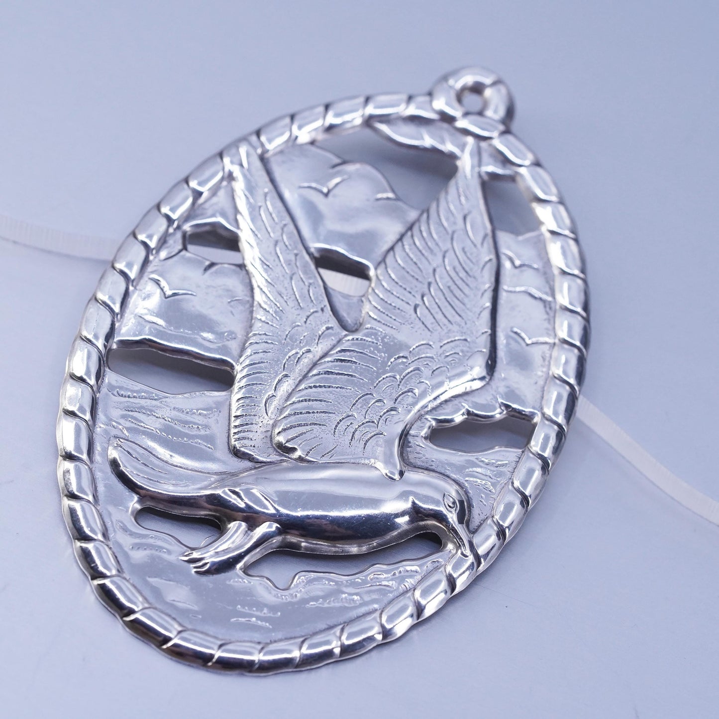 Vintage 1985 Gorham Herald handmade dove bird Sterling 925 silver Ornament