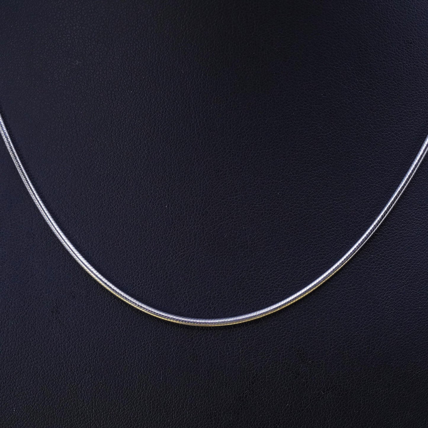 18" 1.6mm, vintage AGI Sterling silver necklace, Italy 925 snake chain