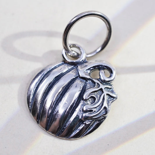 Vintage C&H Sterling Silver 925 Pumpkin Freeform Charm Pendant
