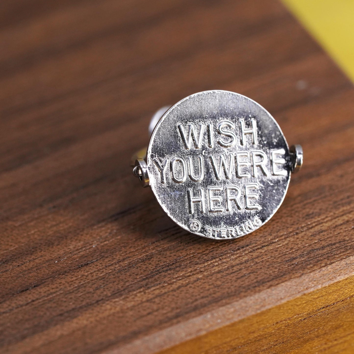 Sterling Silver 925 Niagara Falls Moving Spinner Charm Wish You Were Here