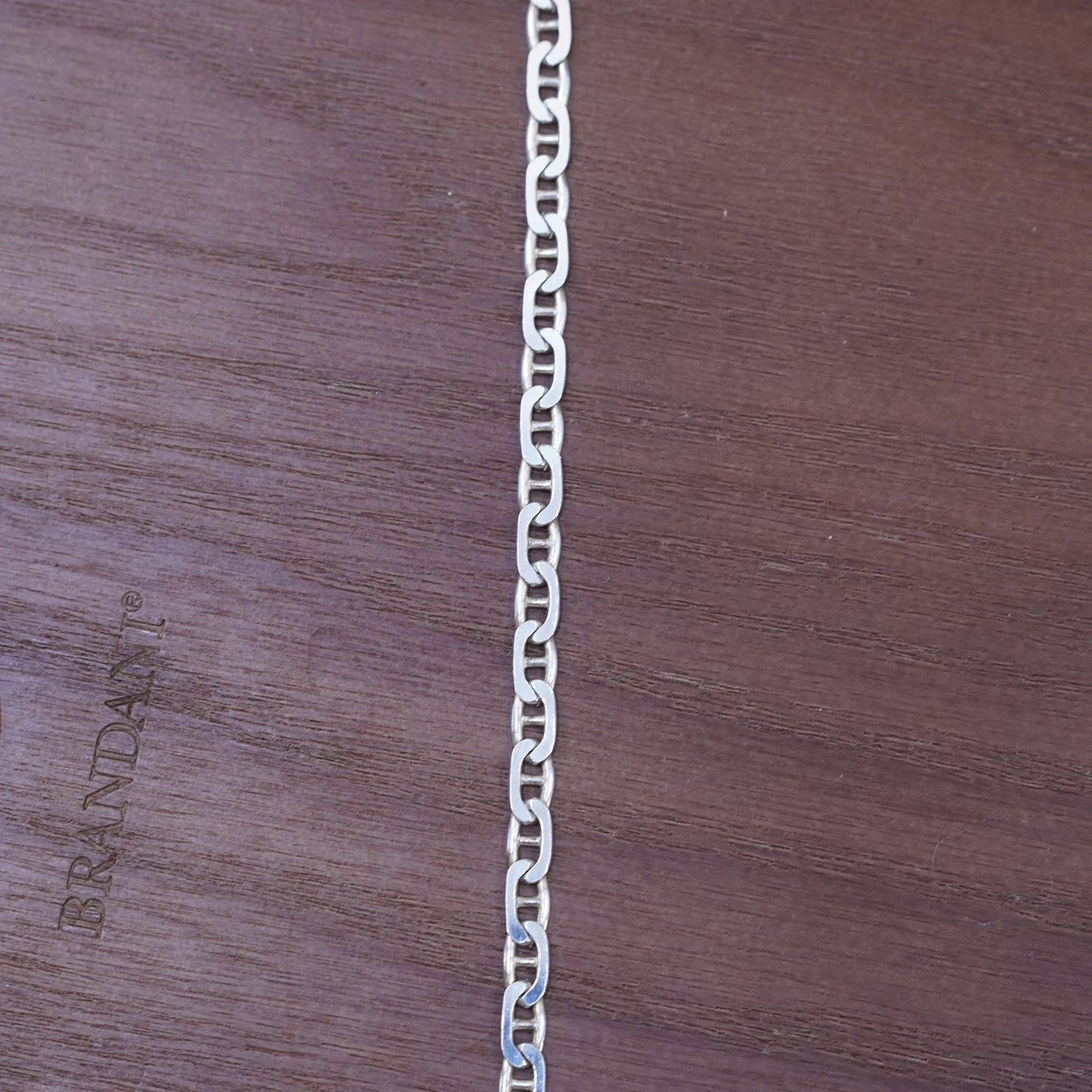 30” 4mm, vintage Sterling silver anchor chain, Italy 925 necklace