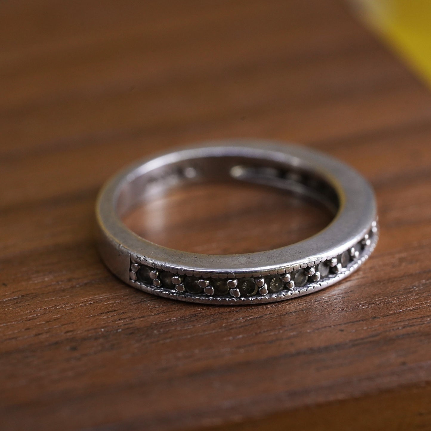 size 5, vintage Sterling silver handmade ring, 925 entwined band