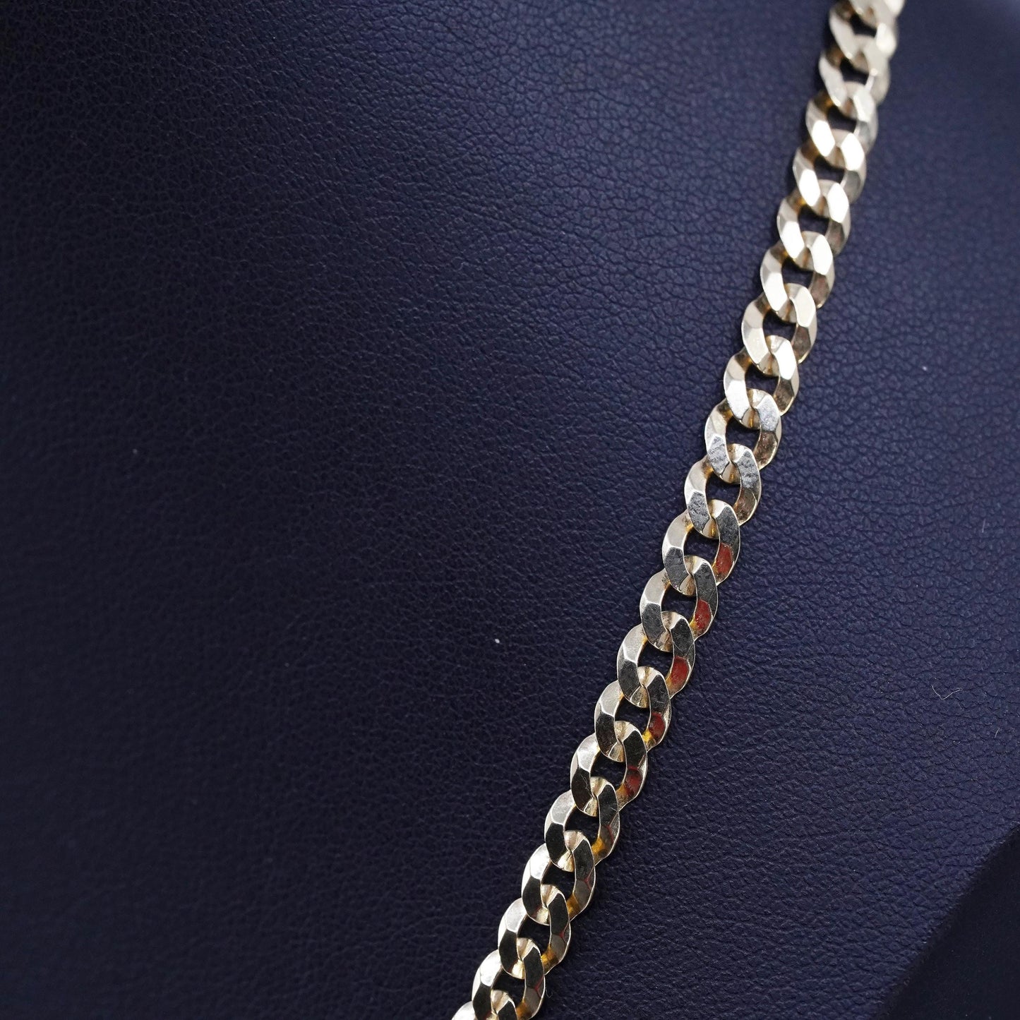 20" Italian LIRM vermeil gold over Sterling 925 silver curb necklace