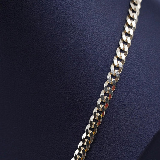 20" Italian LIRM vermeil gold over Sterling 925 silver curb necklace