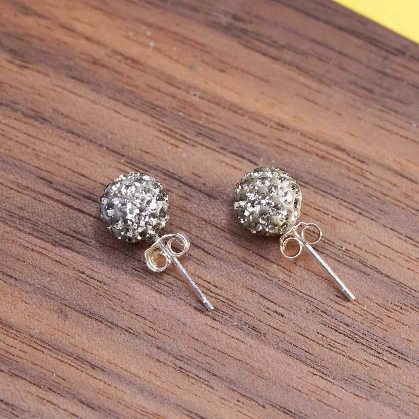 Vintage Sterling 925 silver cluster Cz studs, Swarovski earrings