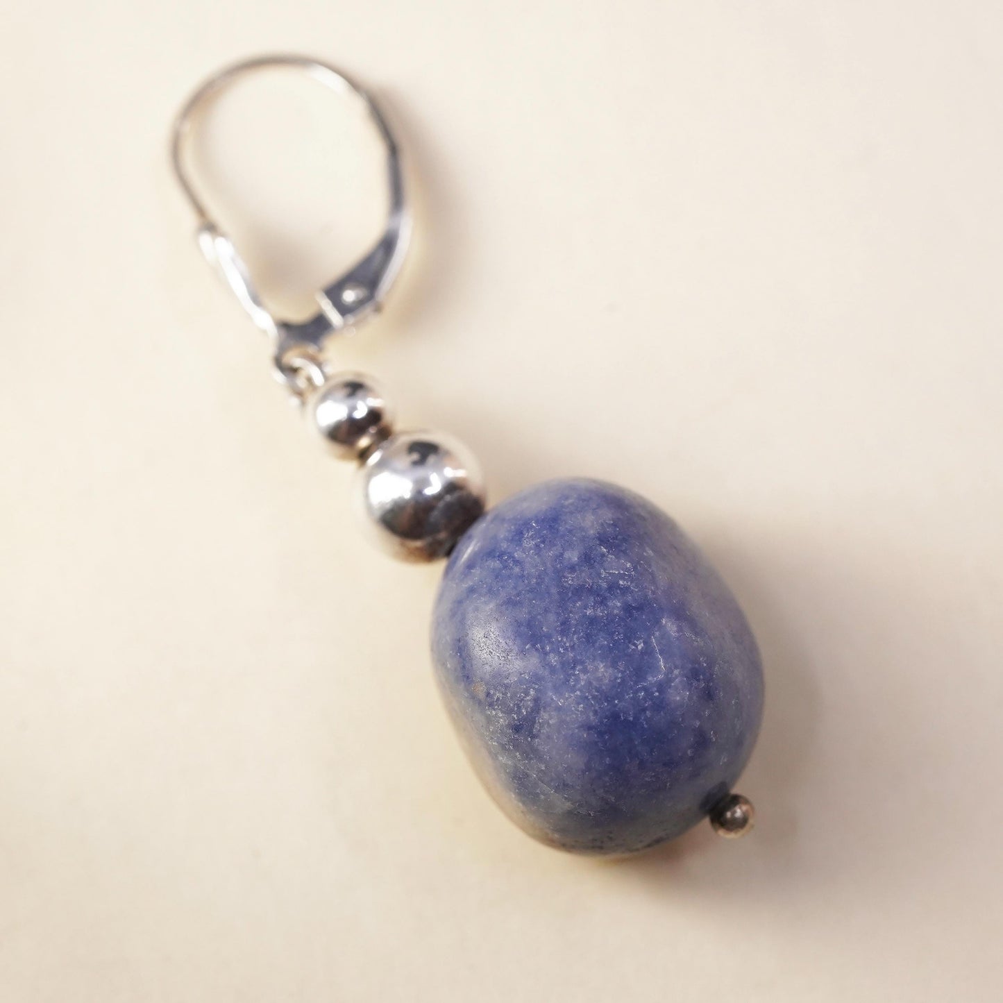 Southwestern sterling silver 925 handmade single earring with lapis lazuli