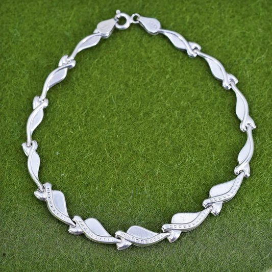 7.5", vintage Italy Sterling silver chain, 925 tennis bracelet