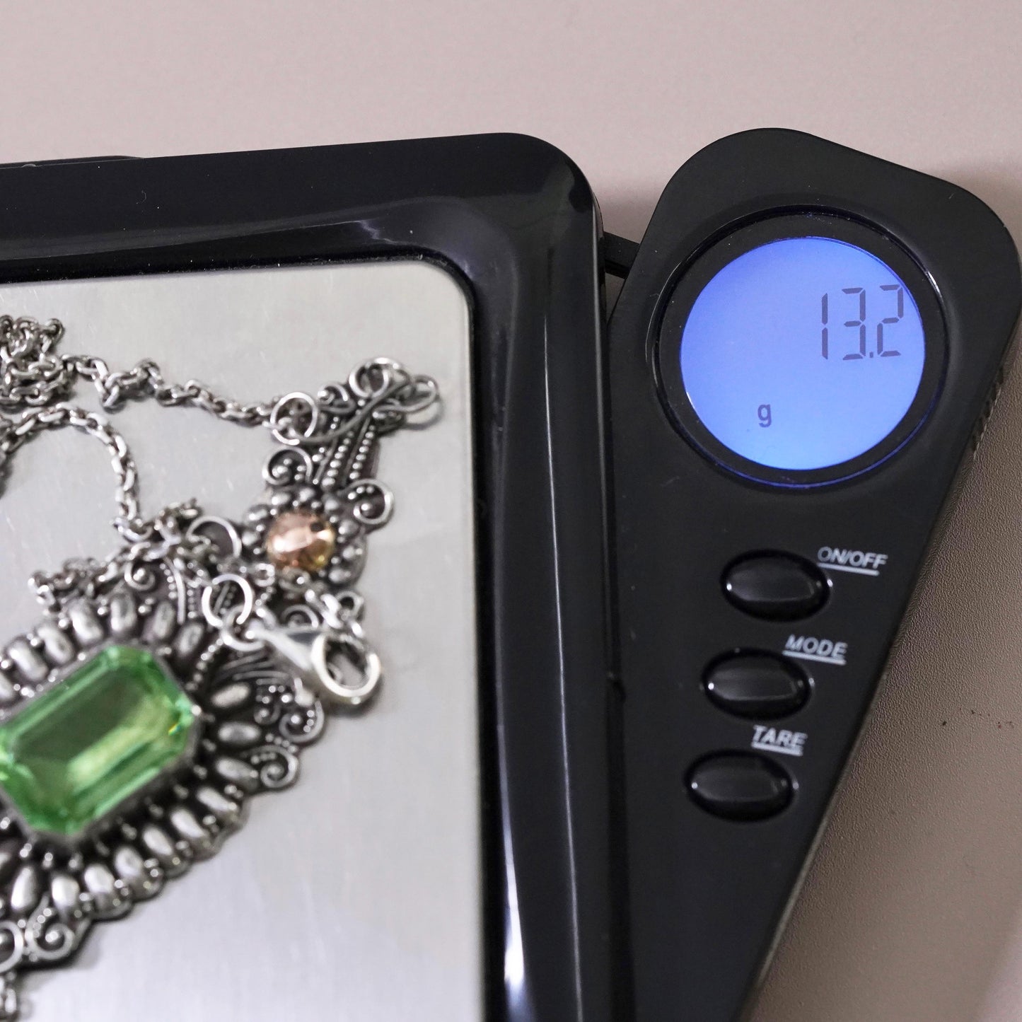 18” VTG southwestern Sterling silver necklace 925 circle chain filigree pendant