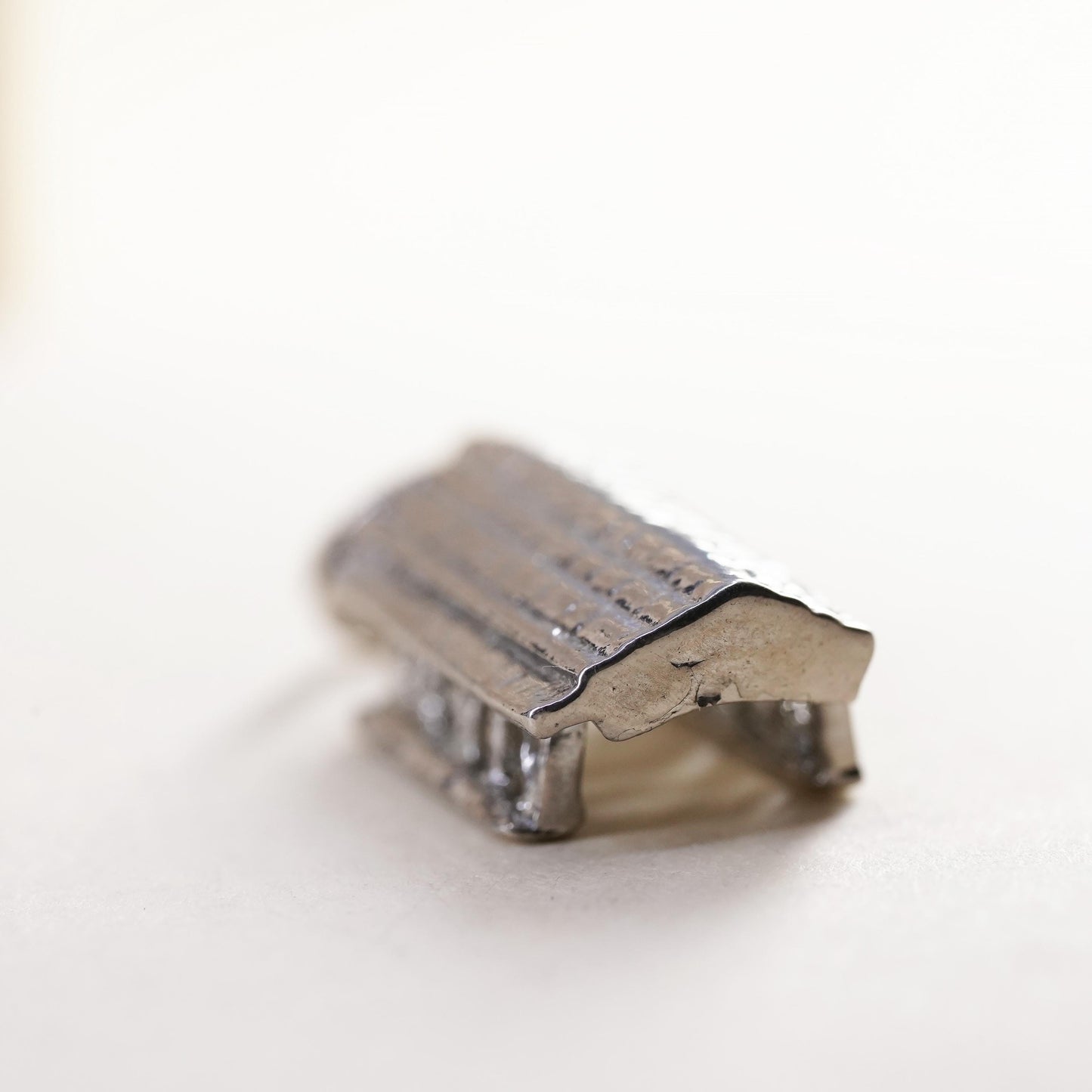 Vintage sterling silver handmade pendant, 925 shed farm charm