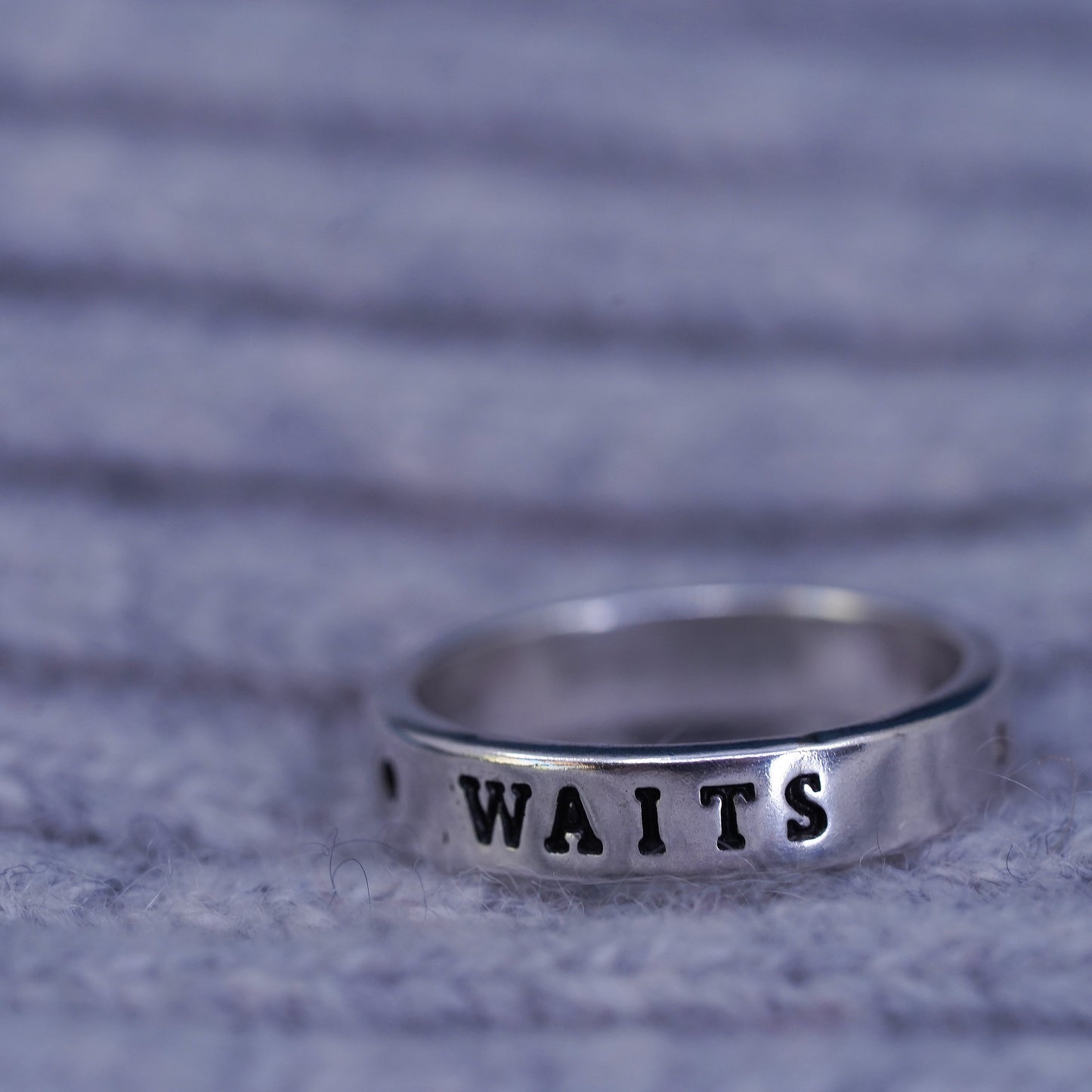 Size 6, VTG Sterling silver prayer ring, 925 band engraved "true love waits"