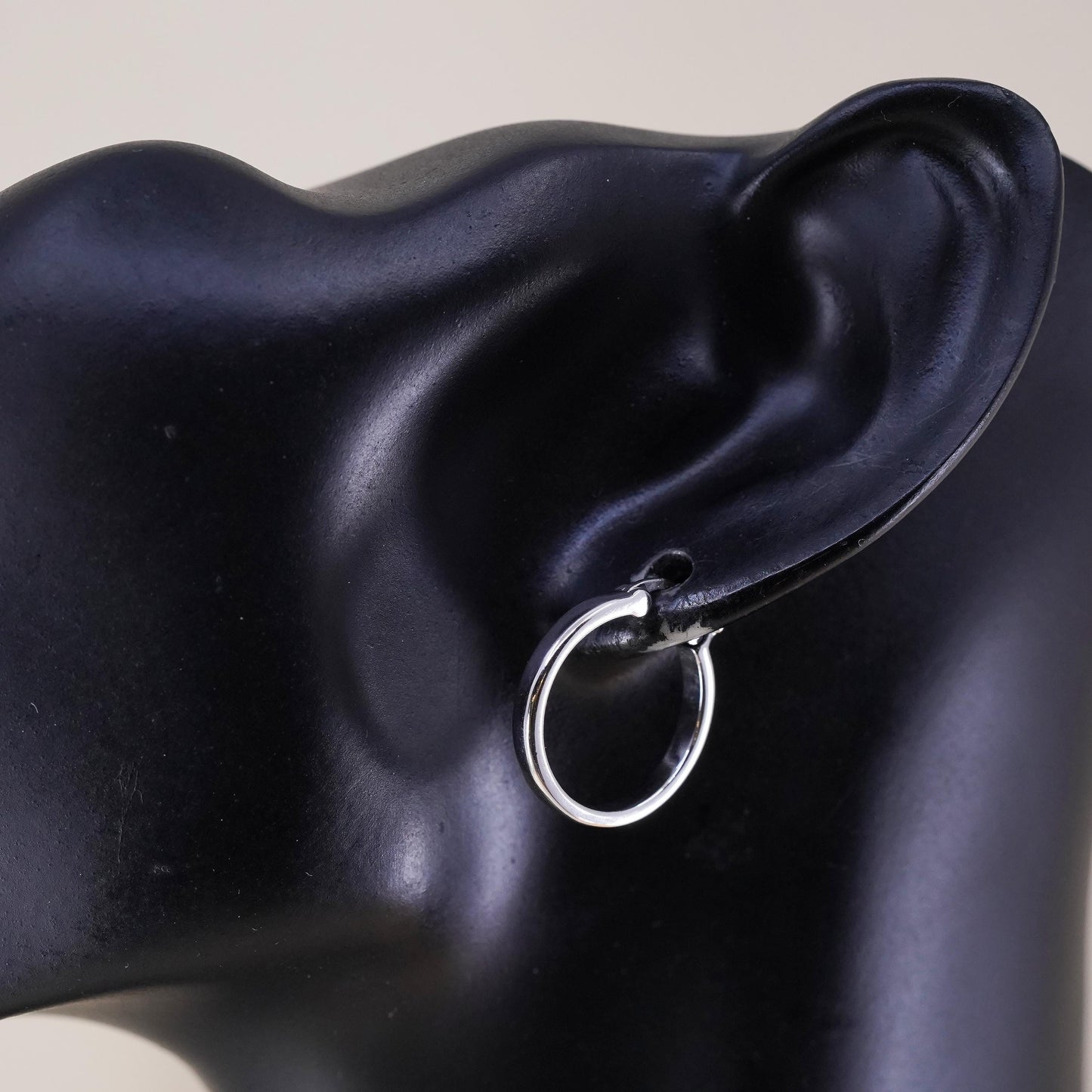 0.75", sterling silver loop earrings, fashion minimalist, fine 925 silver hoops