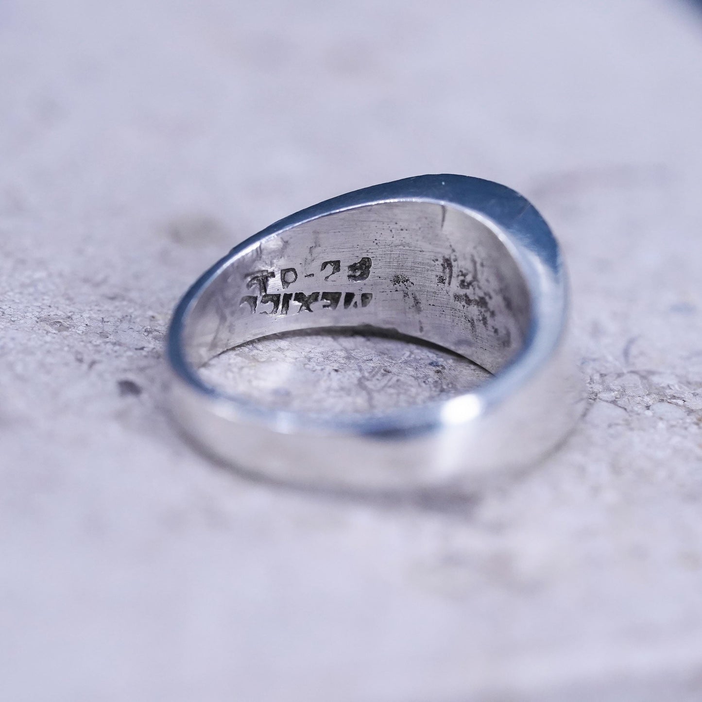 Size 5.25, minimalist, simple Sterling silver handmade ribbed ring, 925 ring