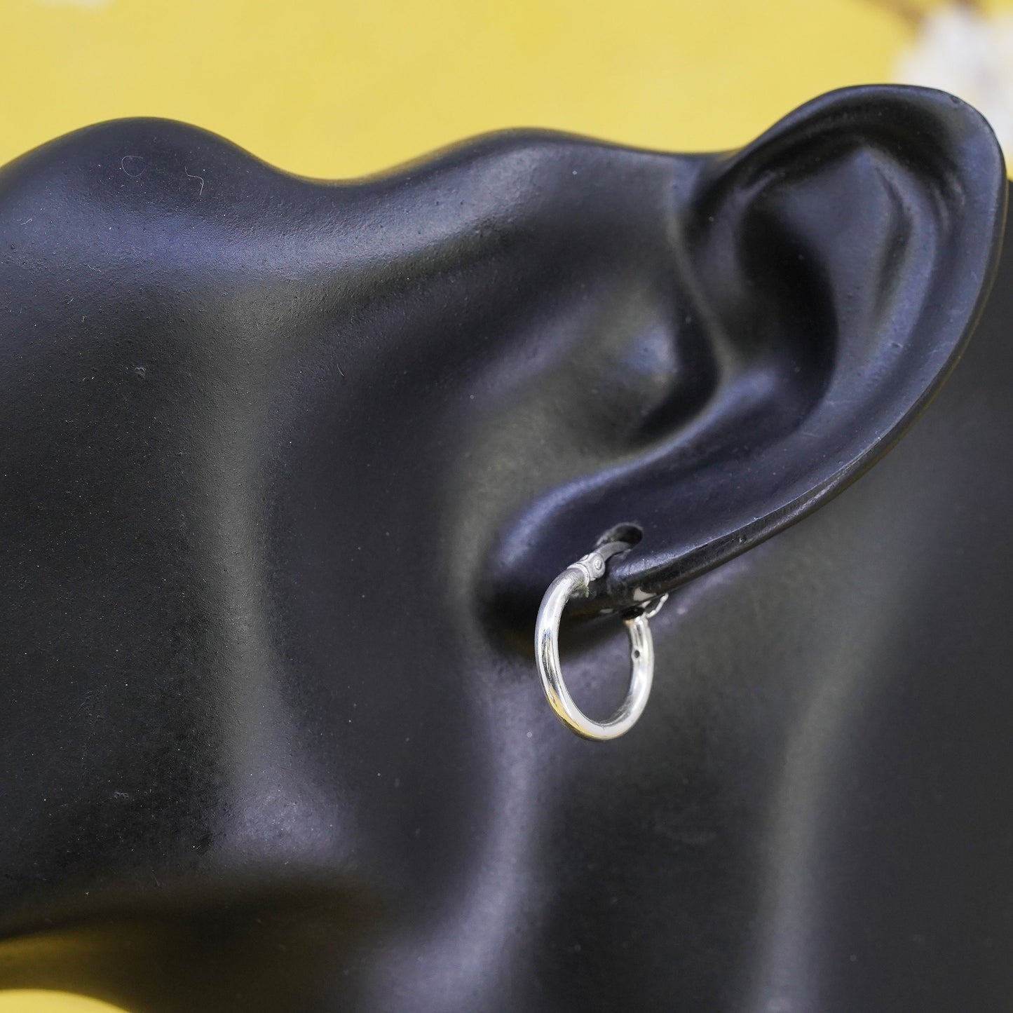 0.5”, Vintage Sterling 925 silver handmade earrings, 925 hoops