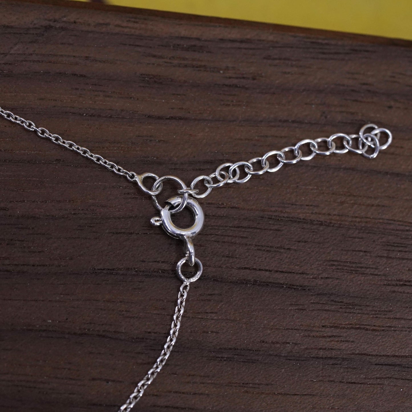 8+1", Vintage Sterling silver handmade bracelet, 925 chain with cross charm