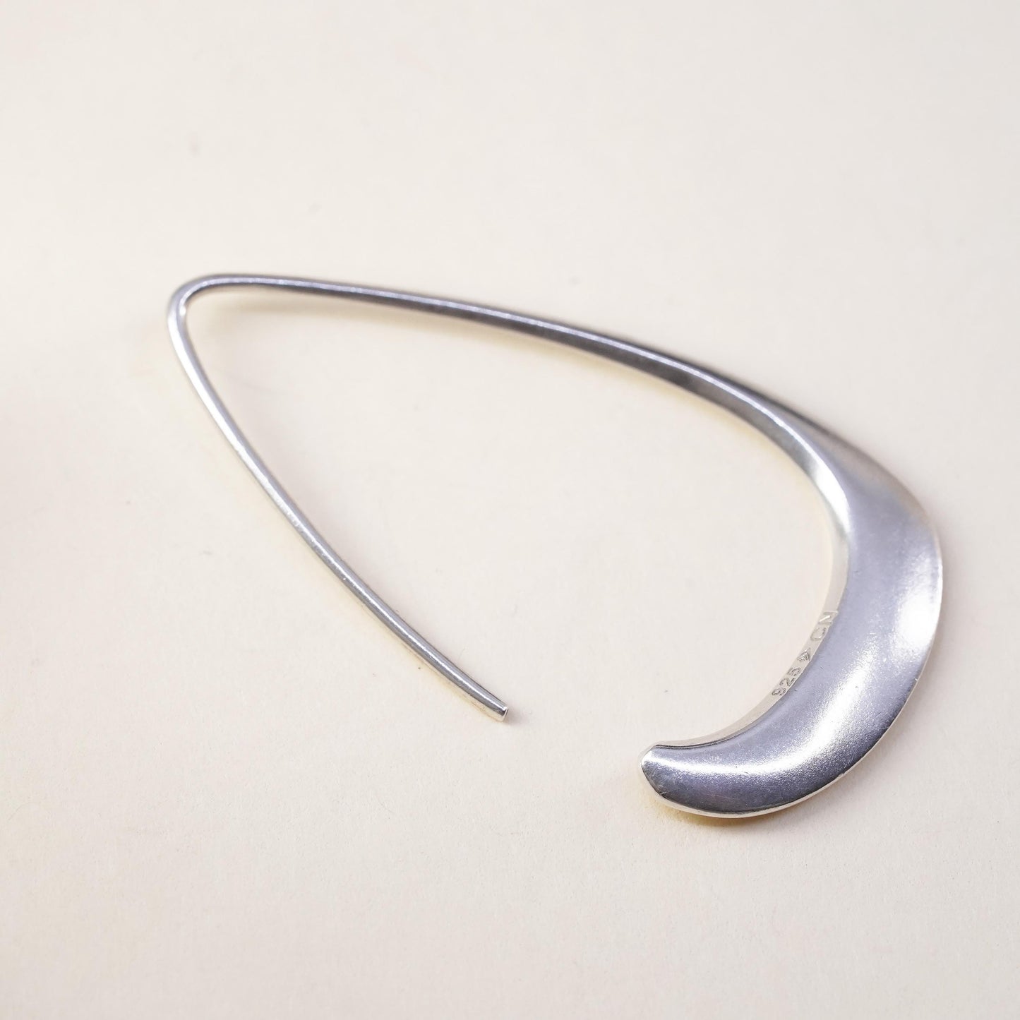 Silpada Silhouette Sterling 925 Silver Tapered Wire Open Drop single 1 earring