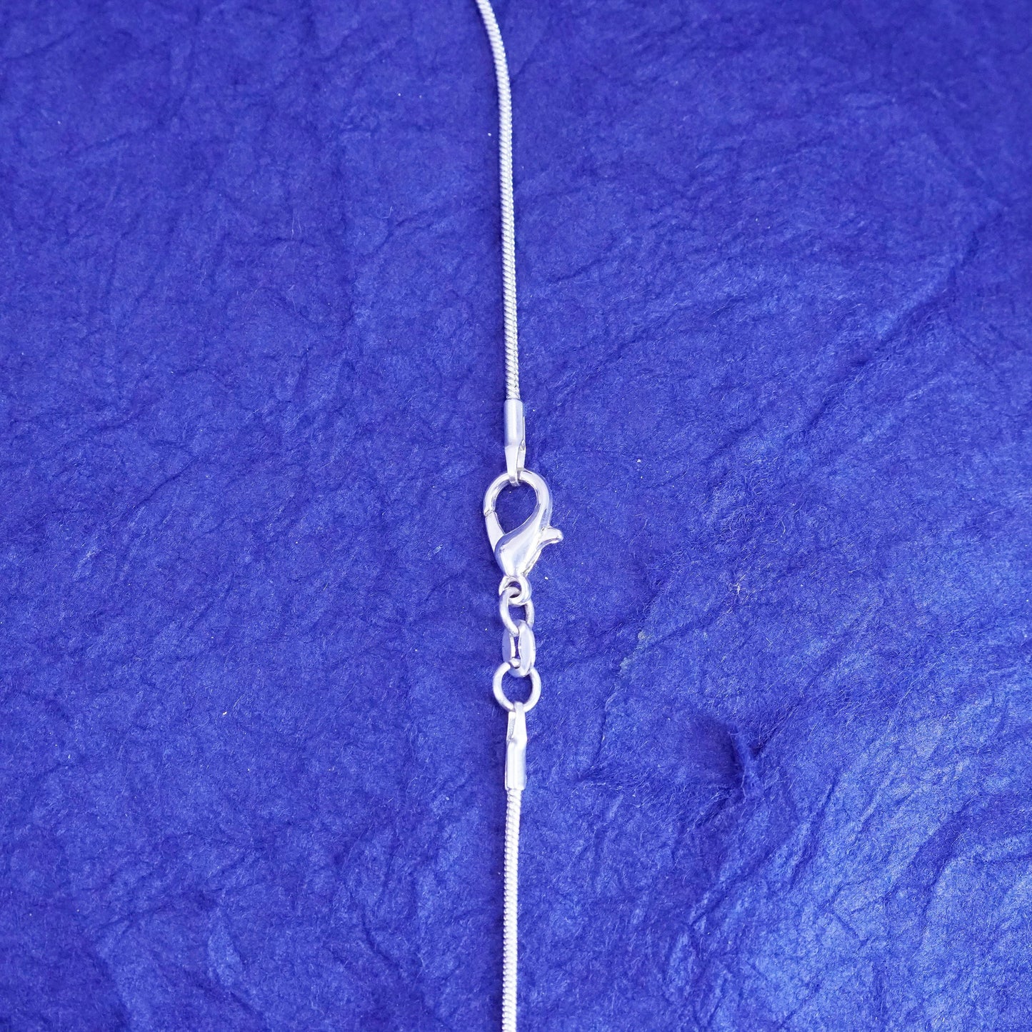 24”, 1mm, vintage Sterling silver handmade necklace, 925 snake chain
