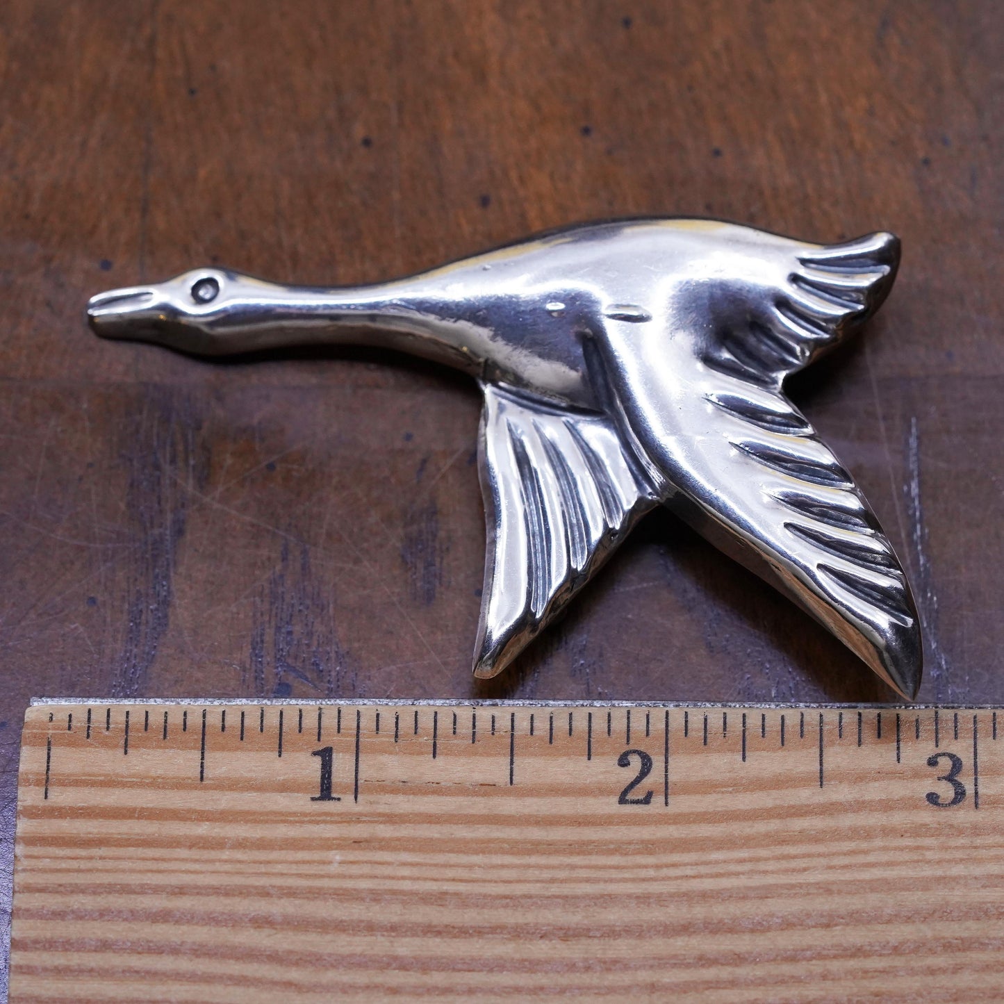 Vintage southwestern Mexican handmade sterling 925 silver bird Geese brooch pin