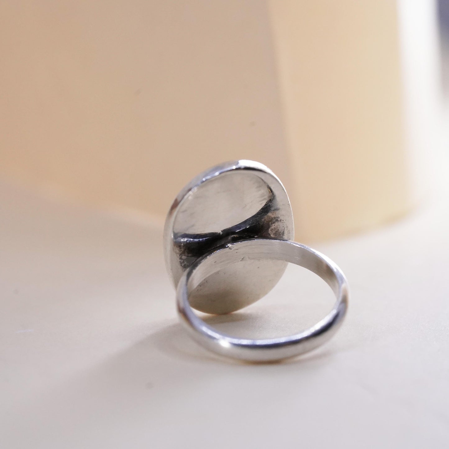 Size 6, vintage Sterling silver handmade ring, 925 monogram “KCS” band