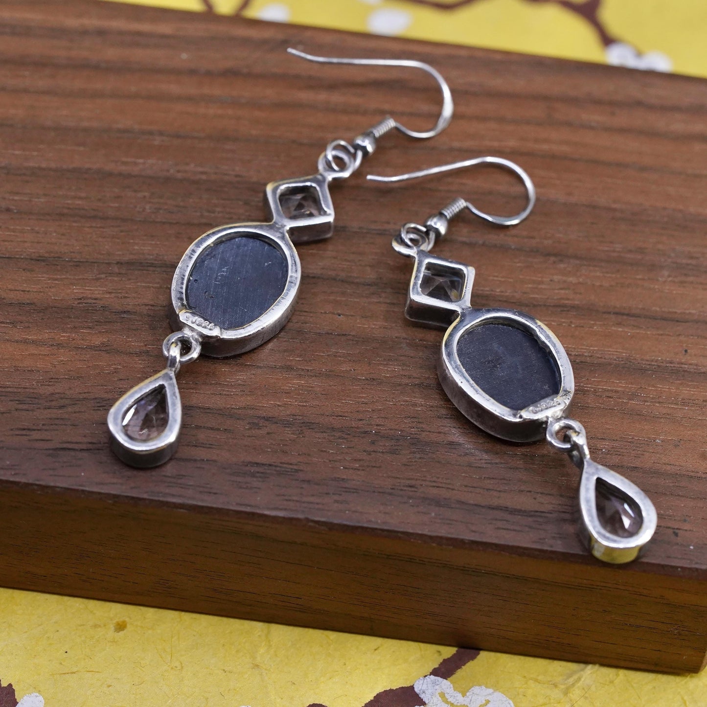 Sajen 925 Silver Trilobite Fossil Drop Earrings Quartz, Nature Sterling jewelry