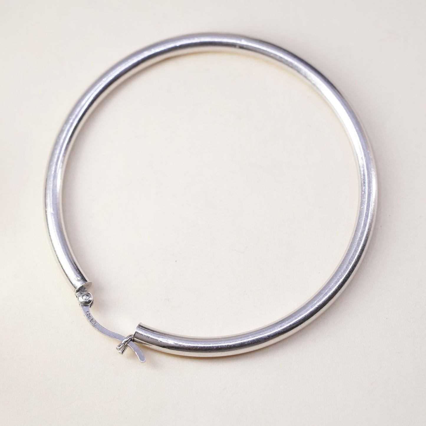 1.75", Vintage sterling silver loop single earring, thin hoop