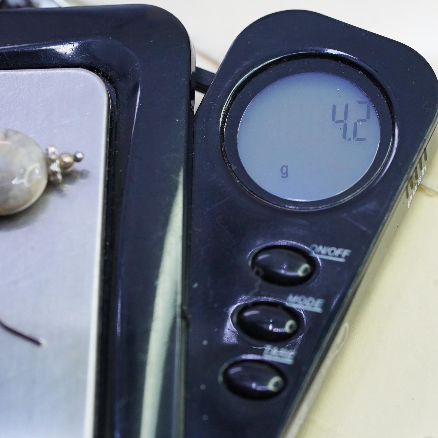 Vintage Sterling silver handmade earrings, 925 hooks with agate