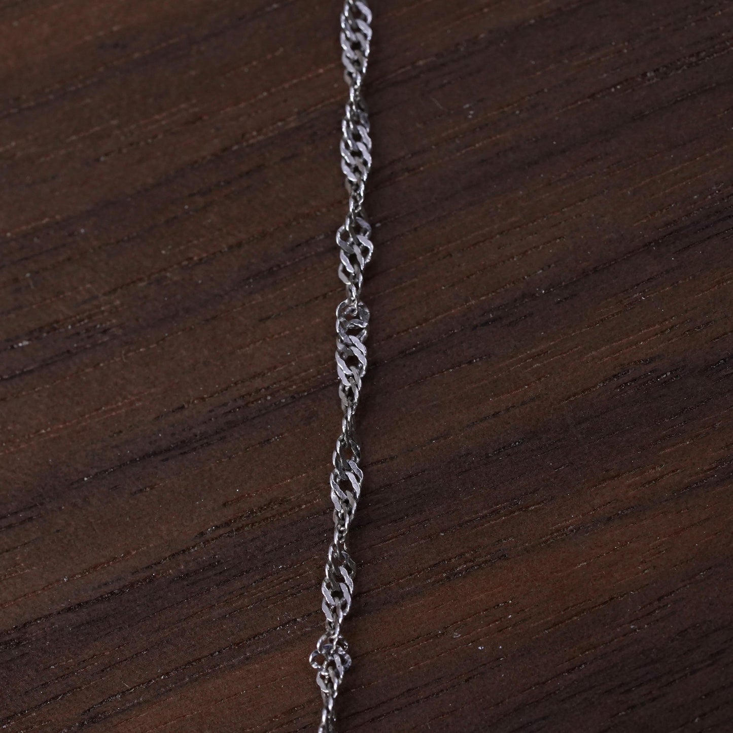 18”, 2mm, vintage Sterling silver necklace, 925 twisted curb chain